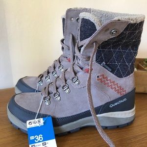 Snow Hiking Warm leather Waterproof High Boots 5.5